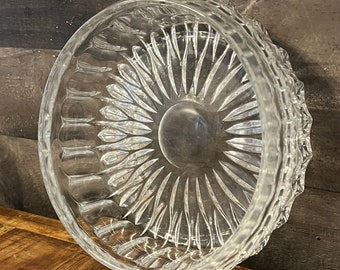 Vintage Large Crystal Round Bowl