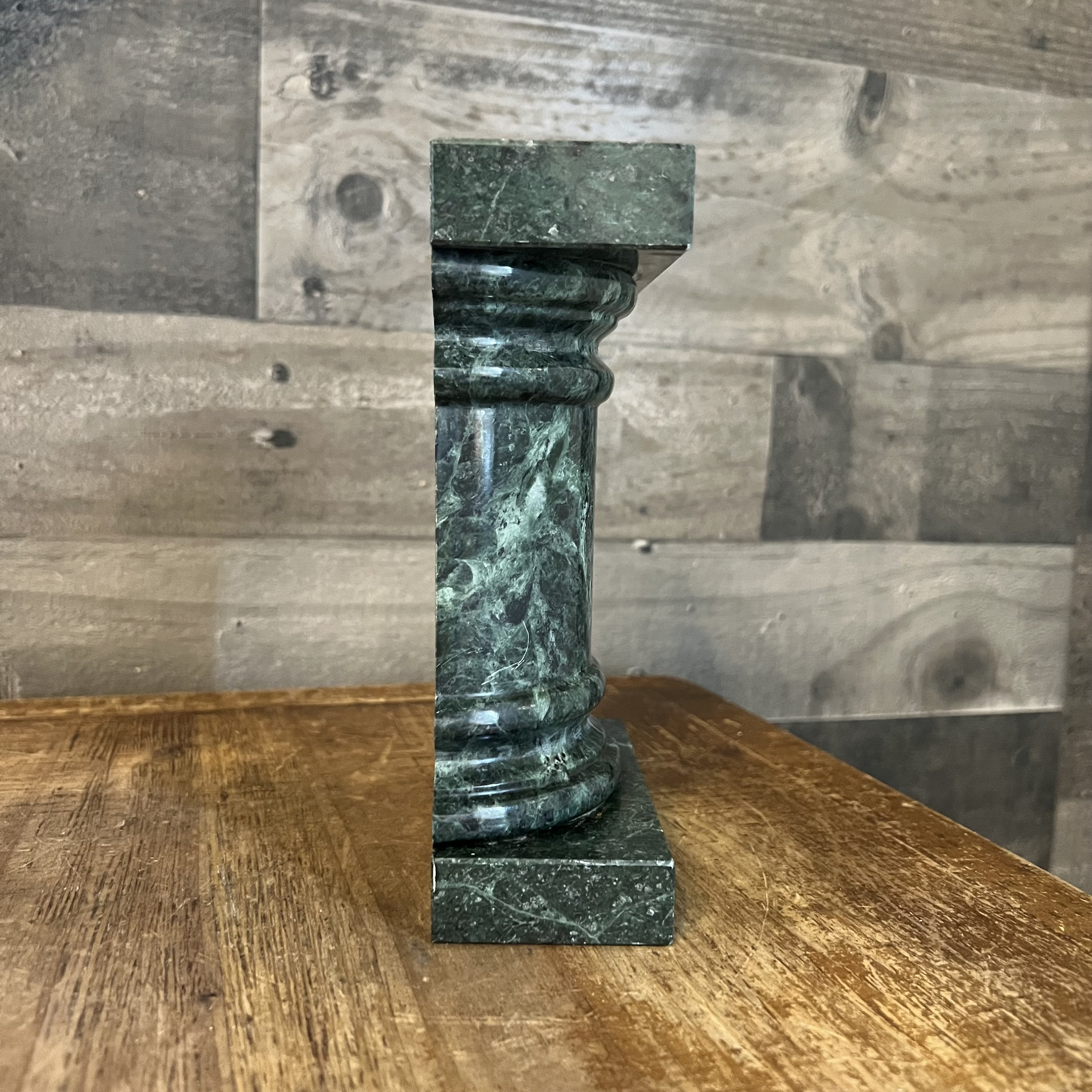 Green Marble Pillar Column Bookend Shelf Decor Etsy