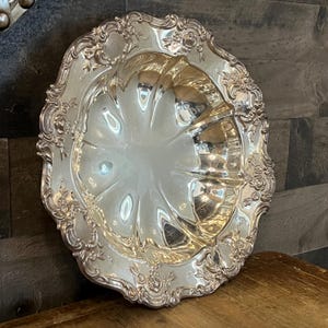 Vintage Towle Silverplated Scroll Rim Bowl