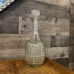 Dekanter z przezroczystego szkła w kratkę w stylu vintage - Dekanter do whisky - Dekanter do wódki - Dekanter do baru - Dekanter do wózka barowego