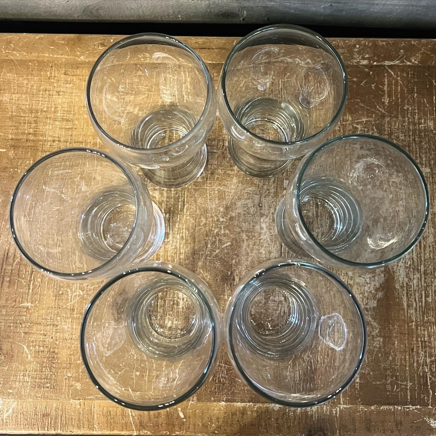 Vintage Set of 6 Tall Pilsner Beer Clear Glasses Tall Beer Etsy