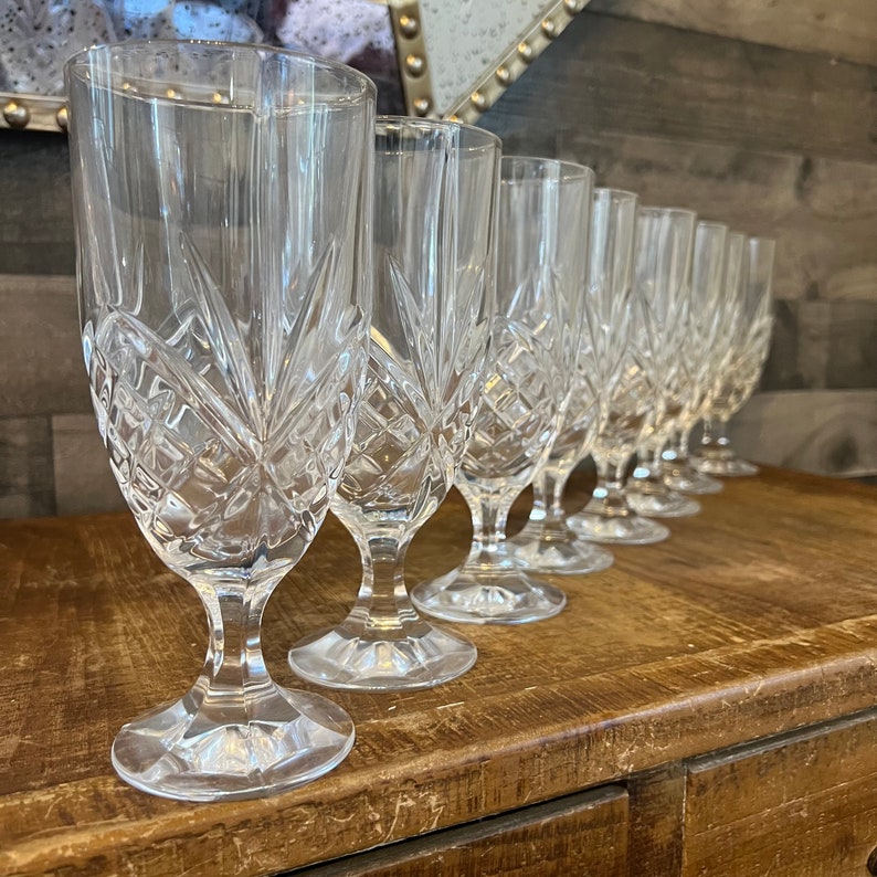 Pair of Godinger Crystal Dublin Pattern Iced Tea Glasses Etsy