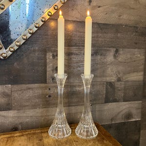 Mikasa Crystal Park Lane Candlestick Holders - Pair