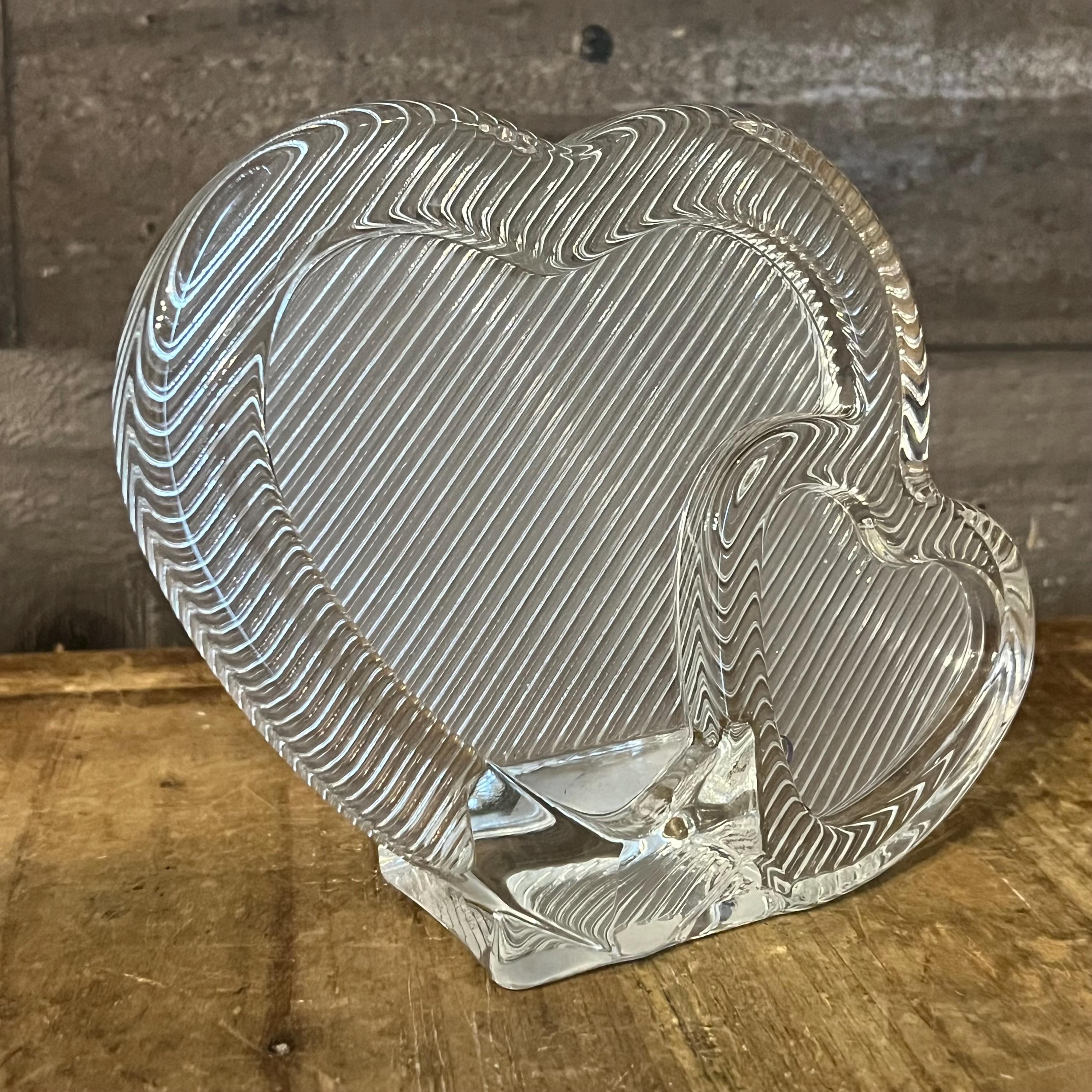 Mikasa Crystal Polished Portraits Double Heart Tabletop Picture