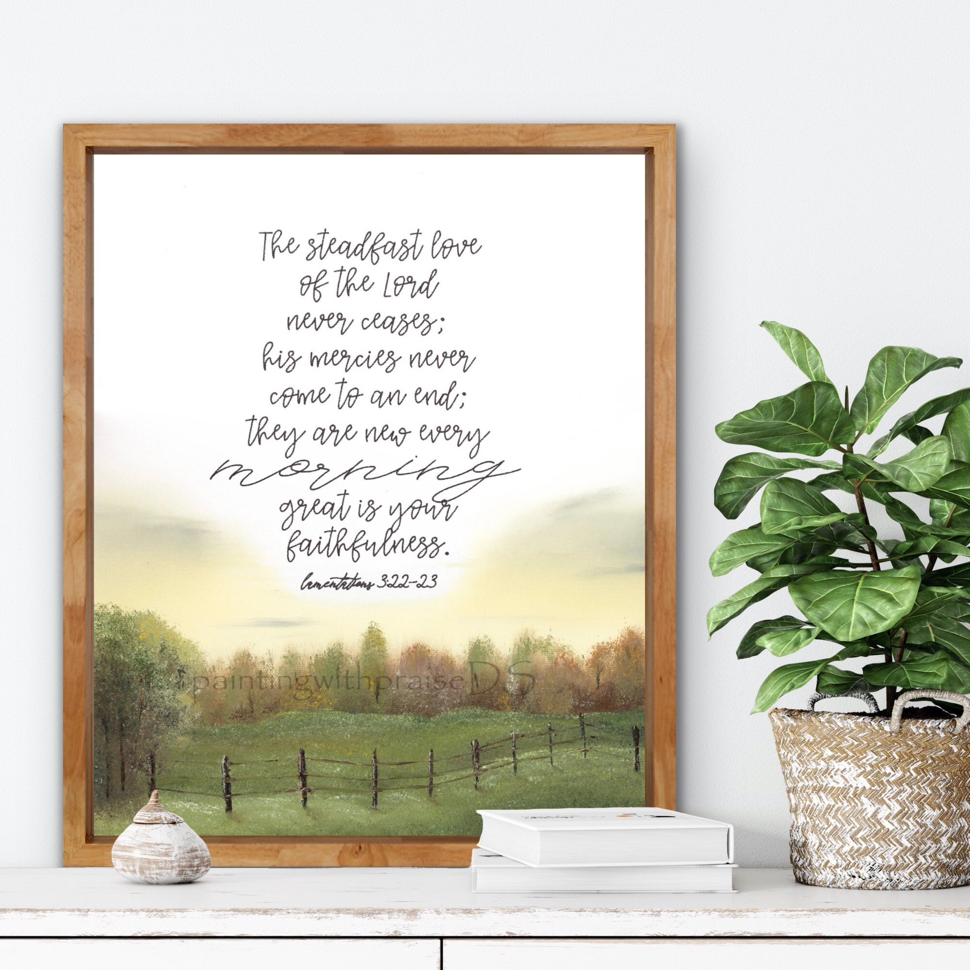 Lamentations 3:22-23 Oil Painting Print - Etsy