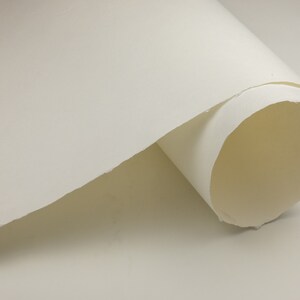 Papel blanco 100% lino puro 23,6x31,5" Ideal para dibujo artístico y escritura a mano Dimensiones personalizable Sin revestimiento - Zerendud