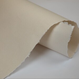 Papel de algodón 100% hecho a mano 60x80 cm Perfecto para dibujo artístico, impresión y escritura a mano Sin recubrimiento Sellado - Zerendud
