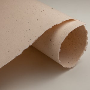 Hoja de papel de algodón 100% hecha a mano, 23,6x31,5", ideal para arte, dibujo a lápiz, caligrafía, bocetos, escritura a mano, sin recubrimiento, sin sellar - Zerendud