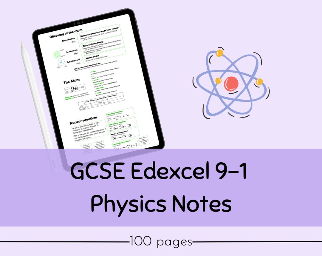 Edexcel Gcse 9 1 Physics Revision Notes Etsy Edexcel Gcse 9 1 Physics Revision Notes Etsy