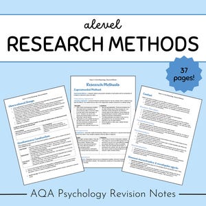 AQA A-Level Psychology Revision Notes: Research Methods
