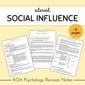 AQA A-Level Psychology Revision Notes: Social Influence