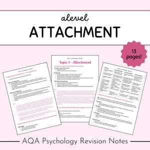 AQA A-Level Psychology Revision Notes: Attachment