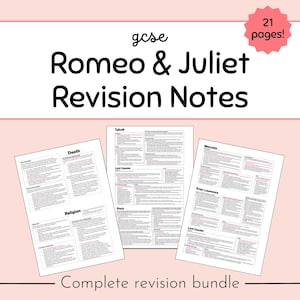 GCSE English Literature Romeo & Juliet Revision Notes