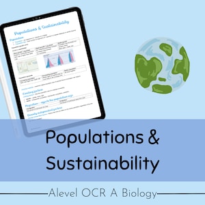 OCR A A-level Biology Populations & Sustainability Revision Notes