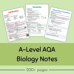 OCR A-level Biology Revision Notes Year 1 + 2