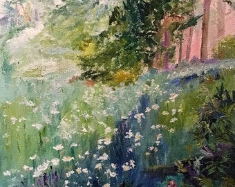 Amid My Summer Garden - Limited Edition Signed Giclée Print on Canvas, Impressionist Painting, Floral Art, Impressionism, Original Art