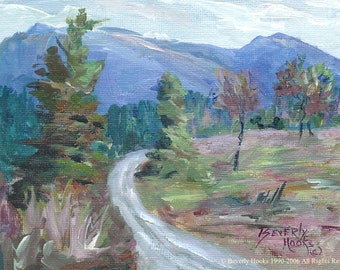 The Road Less Traveled- Impressionist Fine Art Giclée Canvas Print (8"x 10")