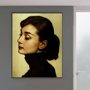 Audrey Hepburn Portrait Painting: De iconische filmster enahances elke kamer met haar schoonheid en klasse. Deze digitale download is een geweldig cadeau