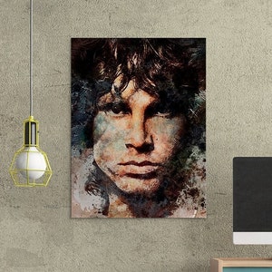 Ilustraciones descargables de Jim Morrison. ¡Esta descarga inspirada en la acuarela es un gran regalo para cualquier fanático de la música de The Doors!