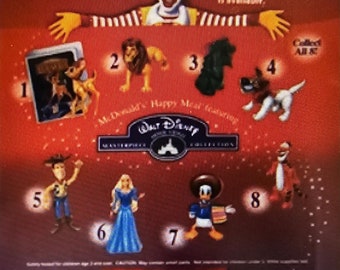 1996 Macdonald's Walt Disney's Masterpiece Collection Happy Meal