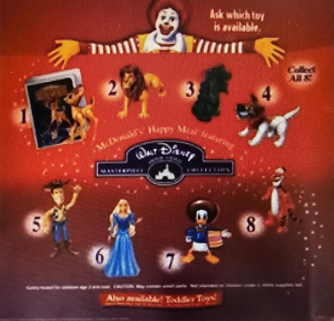 1996 Macdonald's Walt Disney's Masterpiece Collection Happy Meal