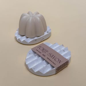 Die ovale weiße Seifenschale | Minimalistischer Halter für 1 Seife | Badezimmerzubehör | Zero-Waste-Geschenkidee | Verrottungsfest