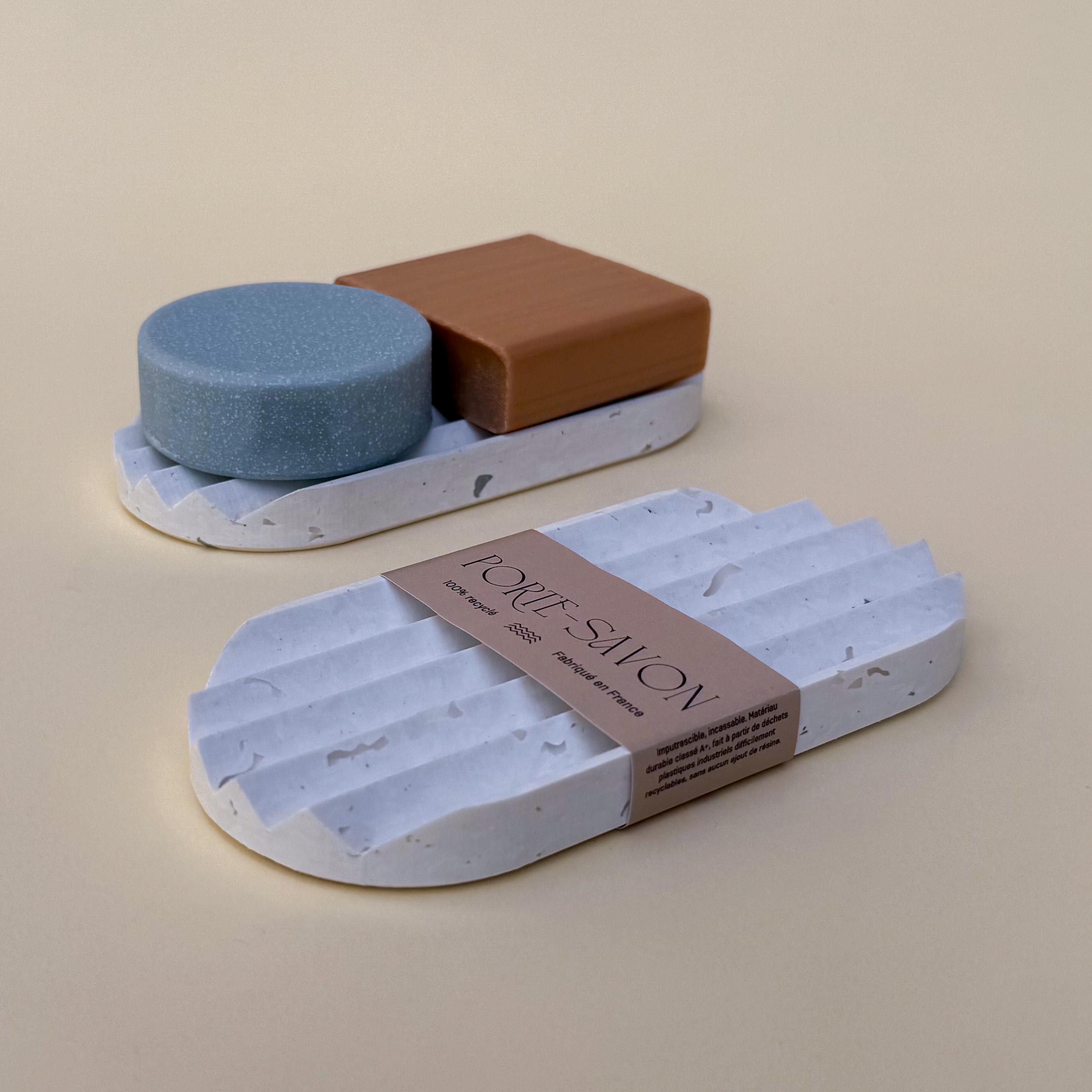 Lot De 2 Porte-Savon Muraux Auto-Adhésifs Acier Inoxydable - Argenté Pour Salle De Bain Et Cuisine