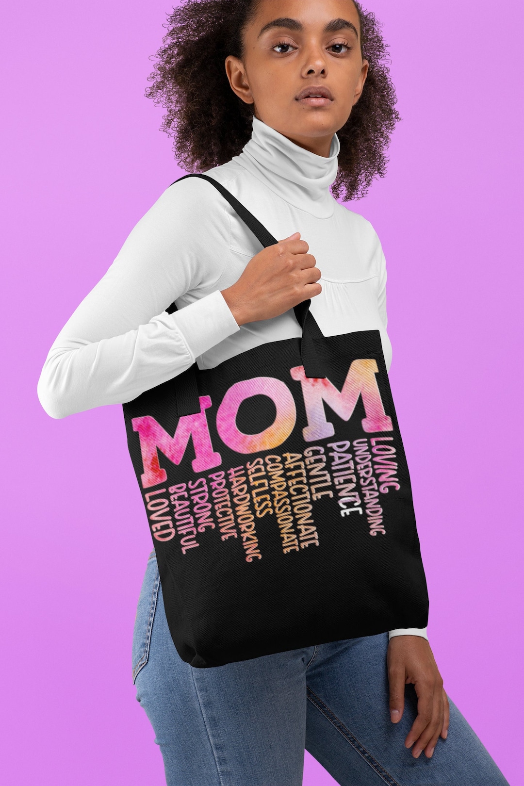 Mom Tote Bag Tote Bag Mom Tote Bag for Mom Canvas Tote Bag Mom Etsy