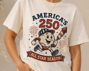 America's 250th All Star Season Baseball Shirt | Patriotic USA Graphic Tee