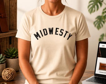 Midwesty Arched Tee | Distressed Retro Kansas Comfort Shirt