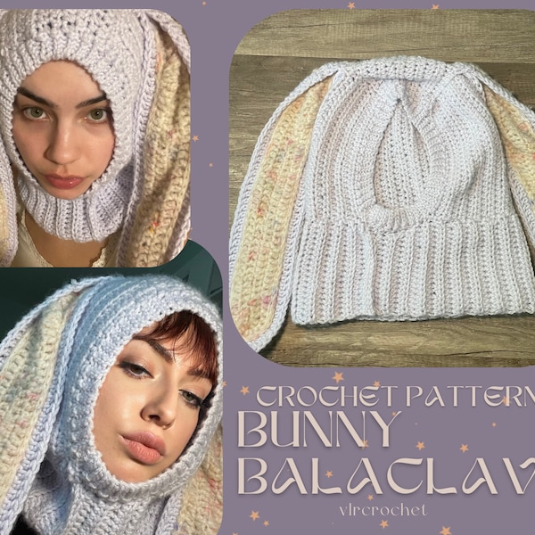 Bunny Balaclava Crochet Pattern | PDF | Instant Digital Download | US Terms