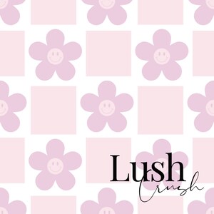 MOTIVO SENZA CUCITURE / Primavera / Scacchi / Design retrò Groovy / Margherita floreale / Bambù / Neonati e bambini piccoli / Rosa