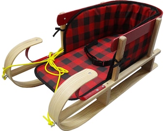 Streamridge Traditional SnowKiss Sleigh/Belted Plaid / Wooden Sleigh