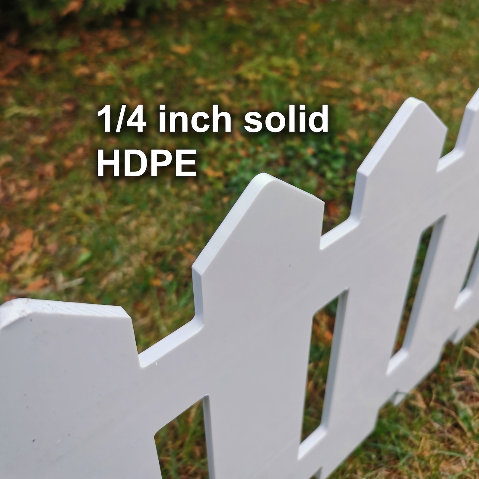Picket Fence Premium Heavy Duty 1/4 Solid HDPE Plastic Etsy