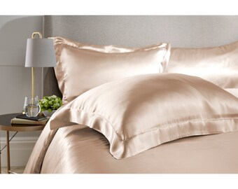 Pure 100% Mulberry Silk Oxford Pillowcase in Blush Pink