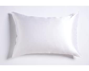 Pure 100% Mulberry Silk Housewife Pillowcase in White