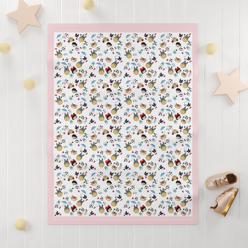 Studio Ghibli Baby Blanket (Pink) image 4