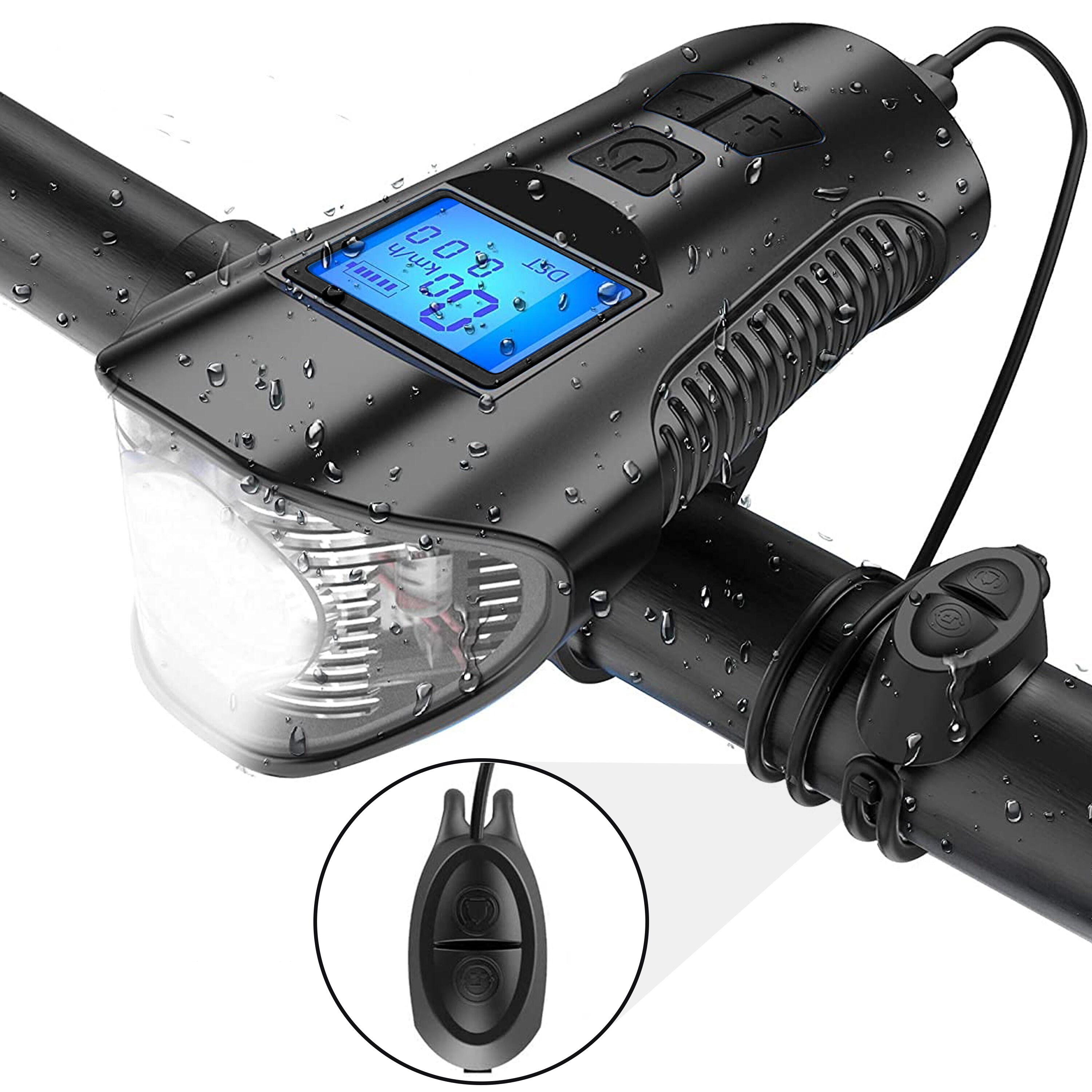 Bicycle Light With Horn and Speedometer Fully Rechargeable Etsy UK