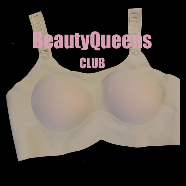 M2F Breast Forms Bra For MTF / Party Queens, Transgender Full Cover Silicone Padded Bralette, Crossdress Lingerie, Mastectomy Bra