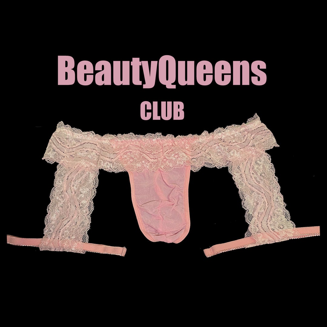 Mens Pink See Through Femboy Panty, Sissy Thong Garter, Femboy Lingerie, MTF LGBDQ - Etsy 日本 