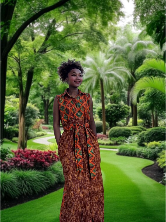 maxi dress patterns south africa African Halter Maxi Dress Pattern: Isla Summer Dress (PDF)