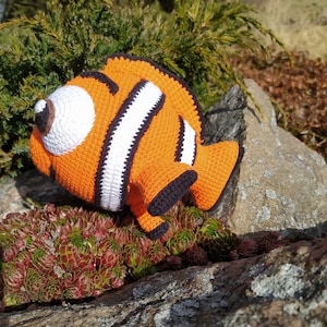 Handmade Crochet Clown Fish: Nemo Inspired Nursery Toy