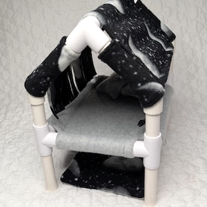 READY TO SHIP Guinea Pig Doll House Bed - Pet House - Guinea Pig Bedding - Guinea Pig Hammock - Guinea Pig Cot- Guinea Pig Fleece Forest