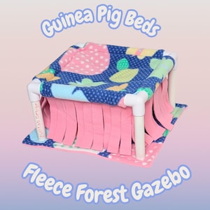READY TO SHIP Guinea Pig Fleece Forest Gazebo - Guinea Pig Hammock - Guinea Pig Cot - Small Pets Bed - Guinea Pig Hides - Guinea Pig Toy