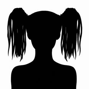 Riot Grrrl Silhouette Art Braided Punk Girl