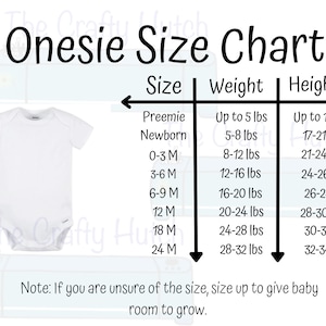 Gerber Onesie Size Chart, Onesie Size Chart, Onesie Size Guide
