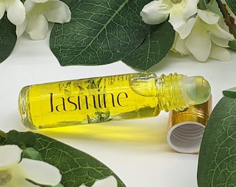Jasmine Flower Perfume Roll On Fragrance Oil // Natural // Vegan // Alcohol Free // Pocket Size // Cruelty Free