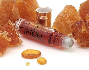 Amber Perfume Roll On Fragrance Oil // Natural // Vegan // Alcohol Free // Pocket Size // Cruelty Free