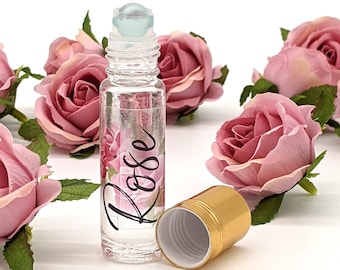 Rose Perfume Roll On Fragrance Oil // Natural // Vegan // Alcohol Free // Pocket Size // Cruelty Free