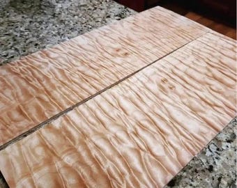 Assorted 4A Electric Guitar Tops w/ Flaws, Figured Maple Drop Top, Lam Tops